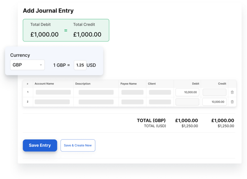 journal entries software